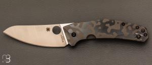   Couteau " SpydieChef CQI " par SPYDERCO - Titane "black Spillage"