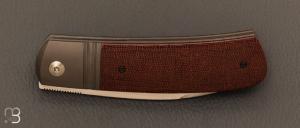  Couteau  " Swayback " custom par Maxime Belzunce - Micarta et RWL34