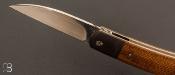 Couteau  " Swayback " custom par Maxime Belzunce - Micarta et RWL34