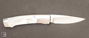   Couteau  "  Swift " Self-Lock  par Scott Sawby - Nacre et ATS34