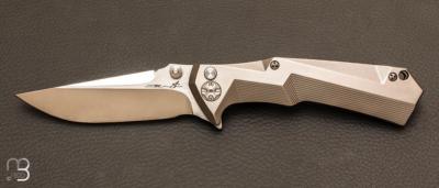 Couteau " Tac Two " pliant custom Titane par Brian Tighe