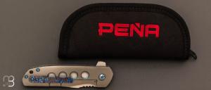 Couteau " Talon Flipper " par Pena Knives - Titane et lame en CPM 154