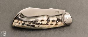    Couteau " Tomo " Cran forcé par Mickaël Moing - XC100 et corne de bélier