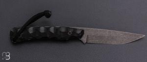   Couteau "Troll Toxifié " fixe par Wildsteer - Pakkawood noir et lame en 14c28