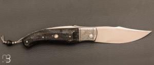 Couteau  " Truand Éffilé " par Tony Ruot - Factcarbon Space Coral RWL34