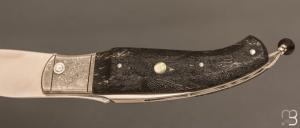 Couteau  " Truand Éffilé " par Tony Ruot - Factcarbon Space Coral RWL34