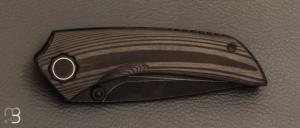 Couteau " Tuna - Standard 1 " par Poikiloblade - Carbone Woodgrain et Bohler M398