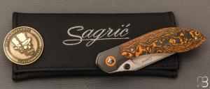    Couteau " Viper " custom de Stéphane Sagric - Fatcarbon® et lame en RWL34