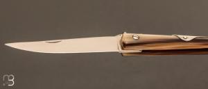 Couteau de poche Yatagan 10 cm Corne blonde par J. Mongin