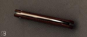  Couteau  "  Zulu " pliant custom par Nicolas Weber - Micarta et lame en N690Co
