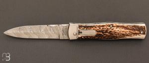 Couteau automatique MIKOV Predator  241DP1KP - bois de cerf et damas