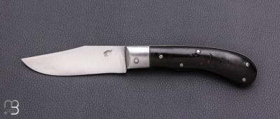    Couteau "cran carré" Pierre Henri Monnet - Croûte de buffle et 90McV8