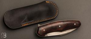  Couteau " custom " pliant de David Lespect - Ironwood et C105