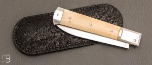   Couteau " custom " par Vincent Lafaye - Mammouth et 14c28n