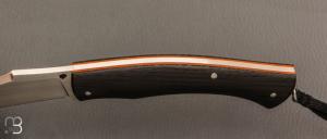 Couteau " custom " par Philippe Lemonnier - Fibre de carbone et lame en RWL34 