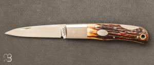 Couteau de poche LHL en bois de cerf par Jess Horn