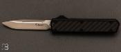 Couteau de poche automatique Golgoth - aluminium noir et fibre de carbone - G11C1