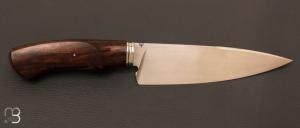 Couteau droit custom bois de fer et acier Bohler K110 par Random Knives