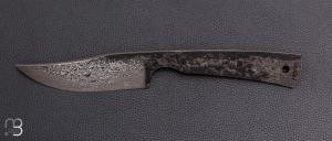    Couteau droit brut de forge damas par Anthony Brochier