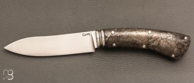    Couteau " Custom " fixe de Camille Sennegon - Fibre de carbone et lame en 80Crv2