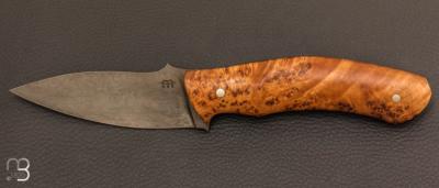 Couteau artisanal fixe W2 et aubier de bois de fer de Mariano Yannoni