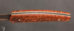  Couteau " Pièce unique " par Alain & Joris Chomilier - Damas carbone de Baker Forge et loupe d'amboine