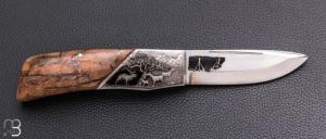 Couteau " Brame du cerf " par Charles Roulin