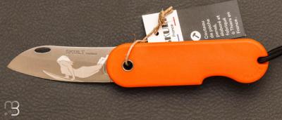 Couteau pliant "La Surfeuse" orange par Skult