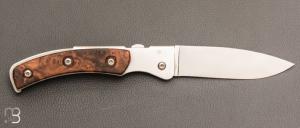   Couteau pliant Le D6 par Alain Descy - Noyer
