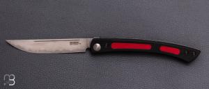   Couteau pliant " steak folding knife Edition limitée " par MCUSTA - aluminium et VG-10 Damas