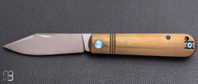 Couteau "slipjoint" par Dreamtech - Titane et lame en VG10 - D4386TBR