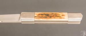    Couteau " Tanto intégrale " custom par Karim Valentin - Les couteaux D'Hure - Ivoire de mammouth