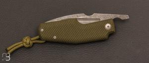 Couteau " Elementak " Od Green G10 et lame en RWL34 stonewash de GTKnives - Thomas Gony