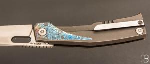    Couteau  " Impulse frame-lock " custom par Torpen Knives - Jérôme Hovaere - Titane / Zircuti et CPM Magnacut