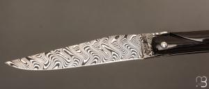  Couteau Laguiole en Aubrac 12 cm manche en corne de buffle et lame en damas de Markus Balbach