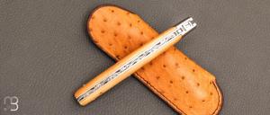   Couteau " Le Thiers Compagnon " buis et lame damas par Chambriard