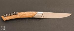 Couteau Le Thiers Grand Cru tire-bouchon chêne de barrique par Chambriard