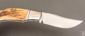  Couteau  " Lock-Back  " par Honoré Vilain - Ivoire de mammouth et RWL34
