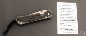  Couteau Sebenza 31 Large Black Micarta inlay  " L31-1200 de Chris Reeve 