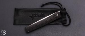   Couteau " Basic " fibre de carbone "pocket clip" de Jean Pierre Martin