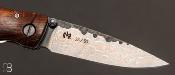 Couteau pliant MC74MD Take-bois de fer et mokumé damas sanmai par MCUSTA - Série limitée