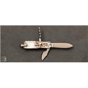 Couteau de poche Canif 3 pièces corne grise par J. Mongin