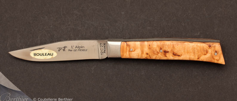 Couteau de poche Alpin Bouleau par Le Fidèle