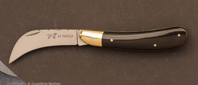 Couteau de poche Serpette Corne par Le Fidèle
