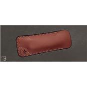 Etui cuir pour couteau "Le petit" des Fines Lames - Brun