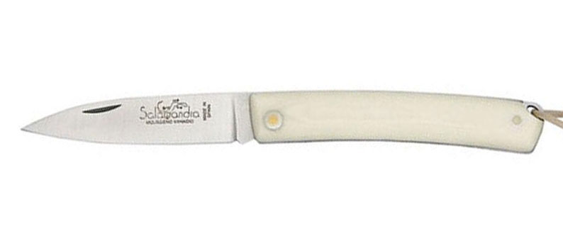 Couteau de poche 10cm Micarta Blanc Vague HB_64203