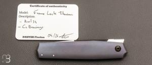   Couteau " Frame-Lock custom " par Florian Dreyer FD-Knives - Titane et RWL34