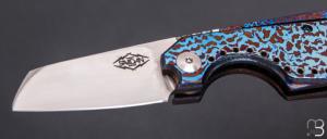 Couteau coupe-cigare  " Monster " par Thierry Savidan - Timascus et RWL34