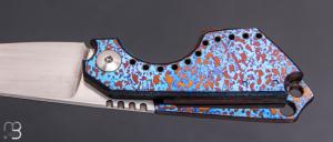 Couteau coupe-cigare  " Monster " par Thierry Savidan - Timascus et RWL34