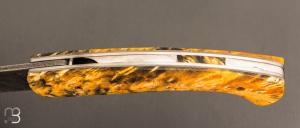 Couteau  " 1515 collection Globetrotter " par Manu Laplace - Erable négundo stabilisé